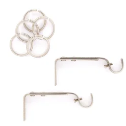 Bastone tenda acciaio satinato terminale Palla Linea Oro
