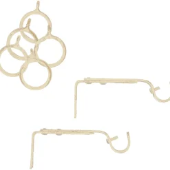 Bastone tenda avorio oro terminale Spirale Linea Oro