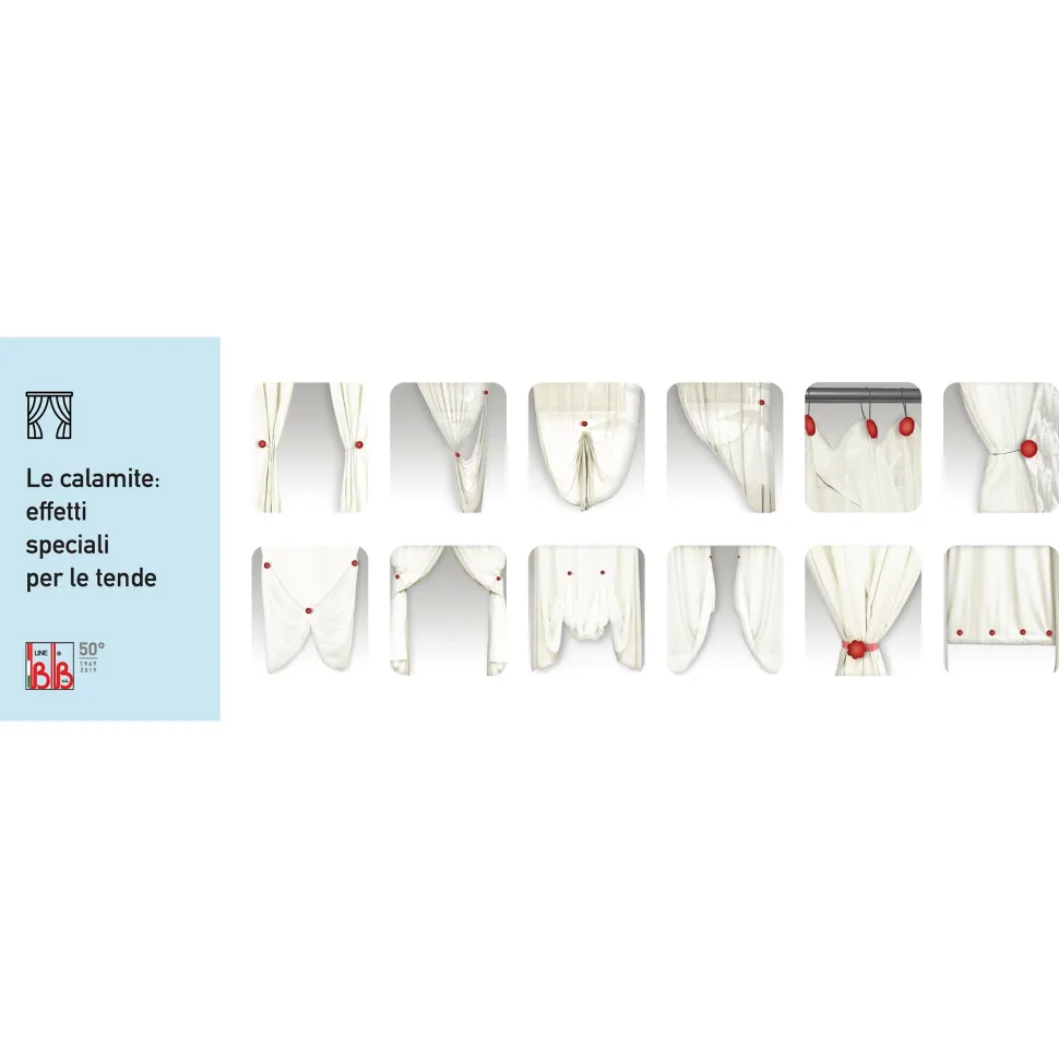 Calamita Ferma tenda in plastica Mini Striata Bianco