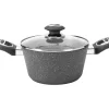 Casseruola con coperchio in alluminio pressofuso Linea CookStone diametro 32 cm