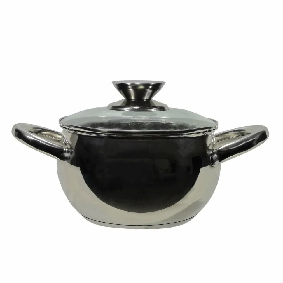 Casseruola in acciaio inox Veronique con coperchio in vetro temperato diametro 28 cm