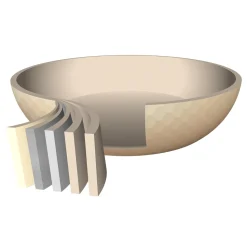 Casseruola in alluminio pressato Beige Linea Diamante diametro 16 cm
