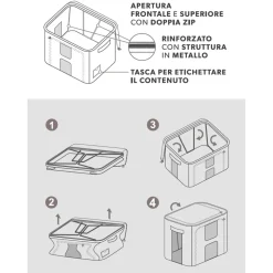 Contenitore Armadio Salvaspazio Fantasia h40x60x42 cm