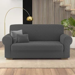 Copridivano Bonton in tessuto bielastico Grigio scuro 2 posti