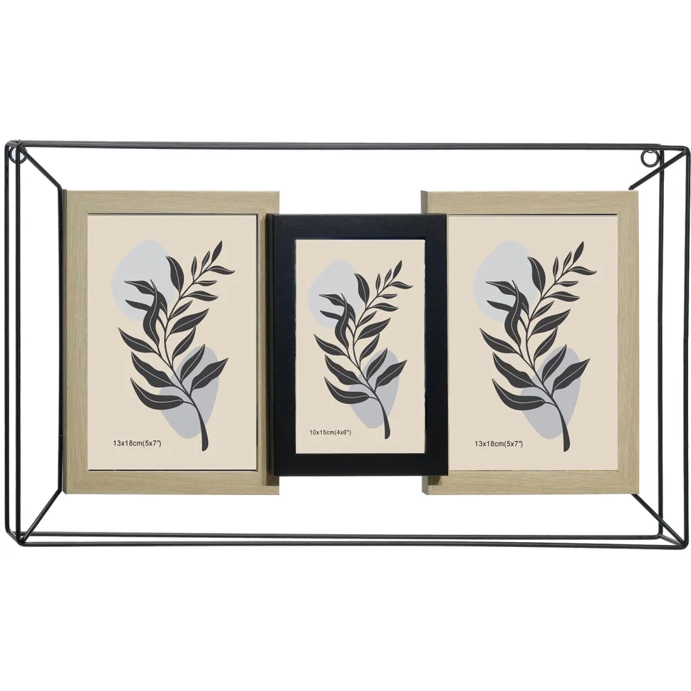 Cornice Portafoto Multiplo 3 Posti h26x46 cm