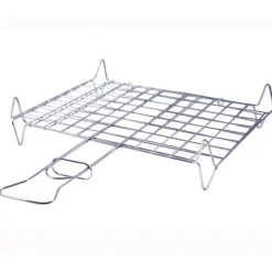 Graticola Bombata in filo cromato con Piedi 35x40 cm