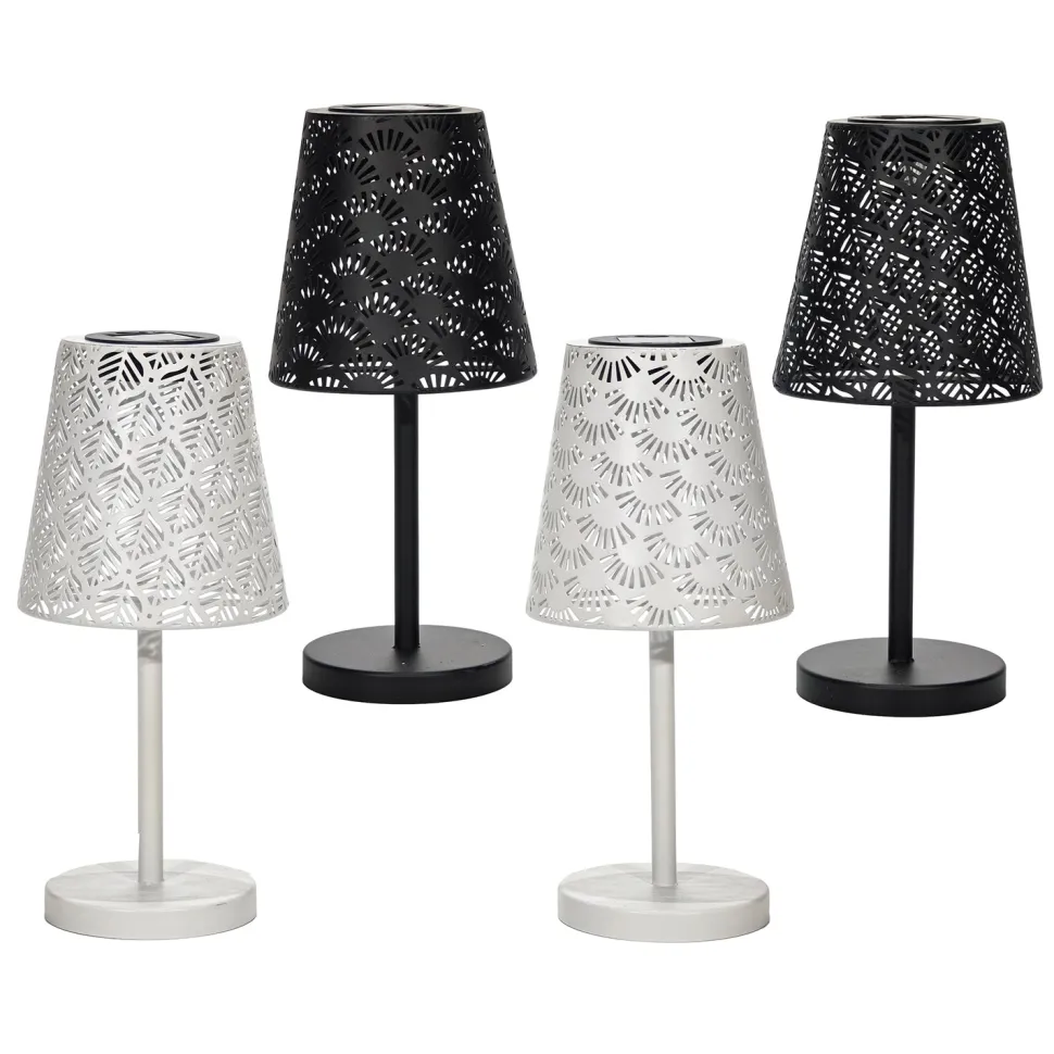 Lampada Solare LED da Esterno in Metallo Luce Naturale h28 cm