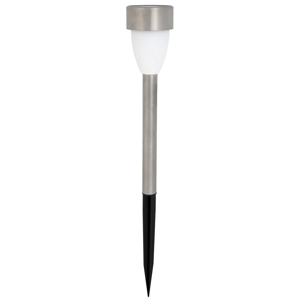 Lampada Solare Led da giardino in Acciaio Inox Effetto Fiamma Luce Calda