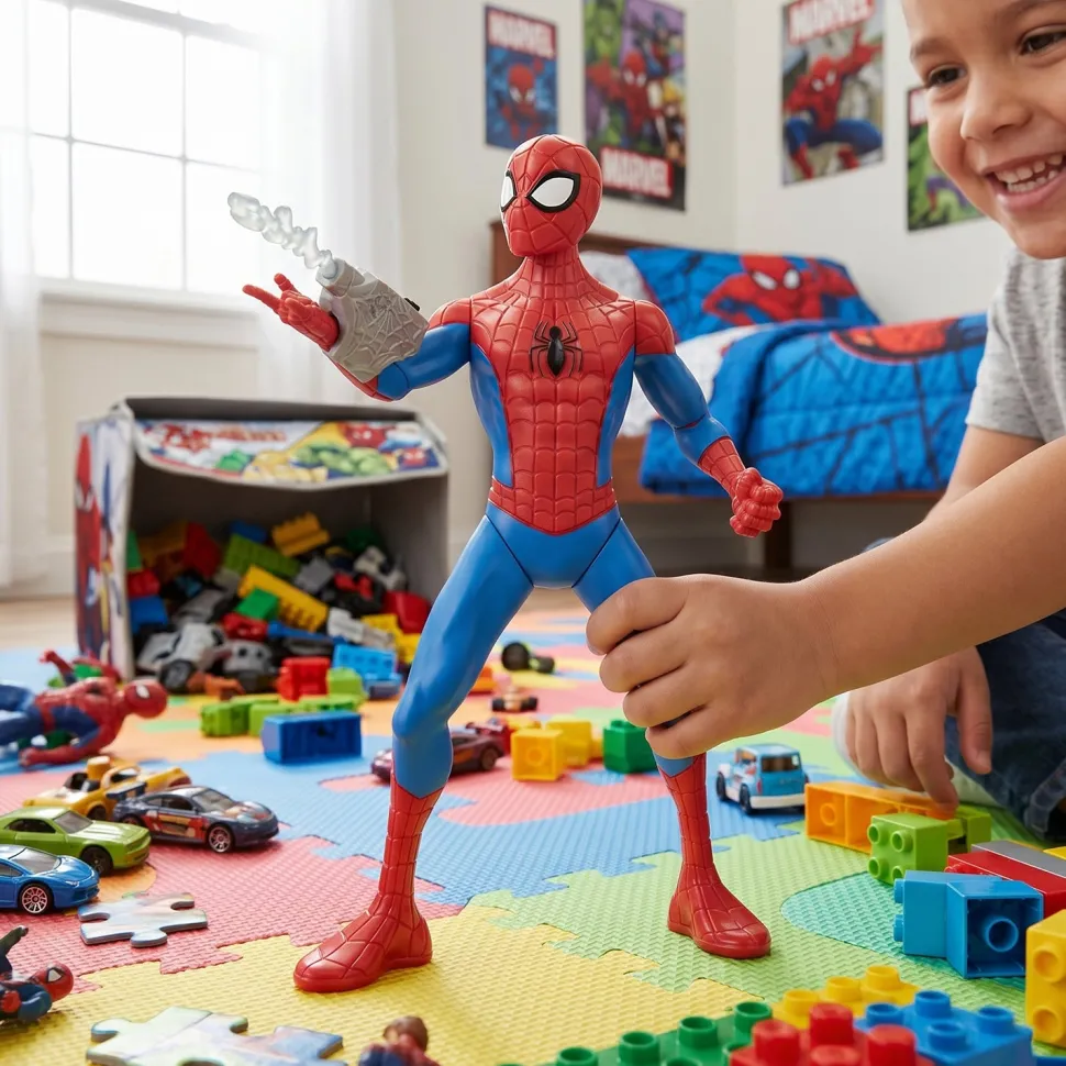 Marvel Spiderman Thwip Action Figure con Lancia Ragnatele