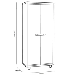 Mobile Alto Multiuso Portascope in PVC con 4 Ripiani Linea Easy Iceline