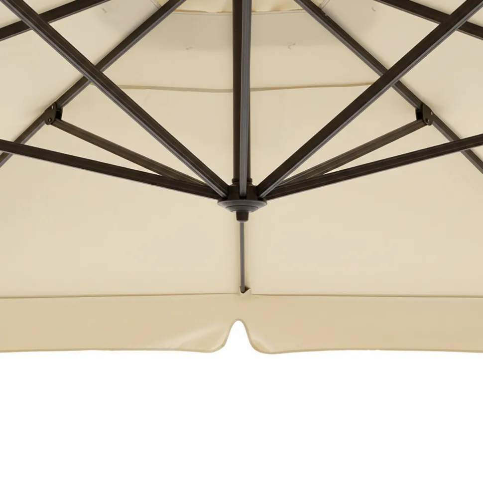 Ombrellone a Lampada con flap telo Ècru 3x4 metri