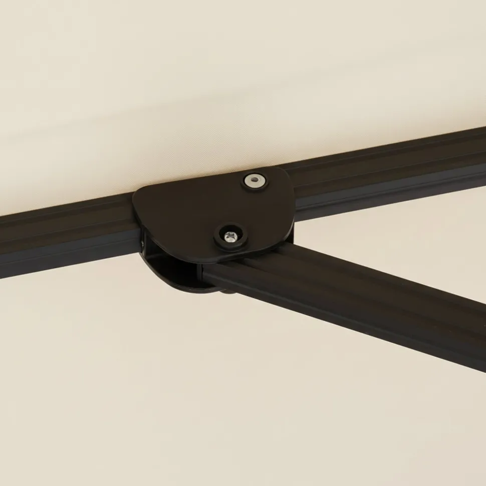 Ombrellone a Lampada con flap telo Ècru 3x4 metri