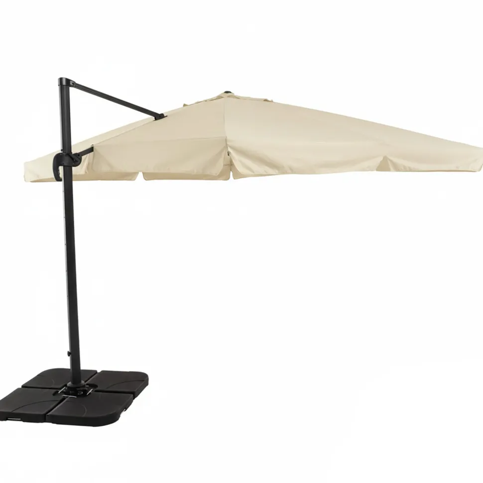 Ombrellone a Lampada con flap telo Ècru 3x4 metri