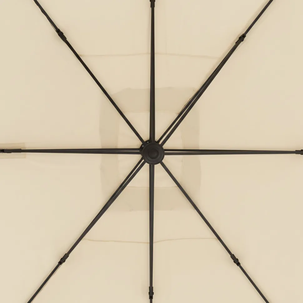 Ombrellone a Lampada con flap telo Ècru 3x4 metri