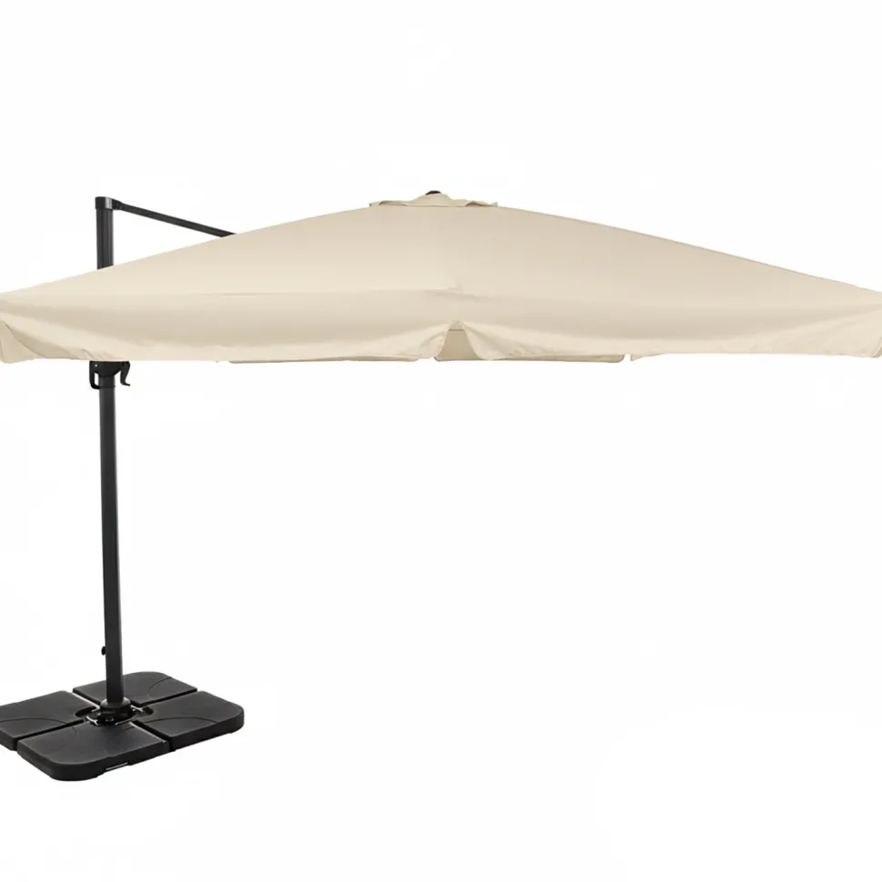 Ombrellone a Lampada con flap telo Ècru 3x4 metri