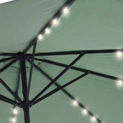 Ombrellone da giardino con 32 LED e Pannello Solare Verde diametro 3 metri