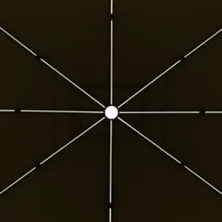 Ombrellone da giardino con LED e Pannello Solare Grigio 3x4 metri
