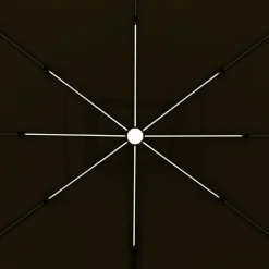 Ombrellone da giardino con LED e Pannello Solare Grigio 3x4 metri