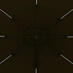 Ombrellone da giardino con LED e Pannello Solare Ècru 3x4 metri