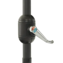 Ombrellone Decentrato a Semicerchio da Balcone con manovella Grigio h2,30x1,30 metri