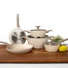 Padella in alluminio pressato Beige Linea Diamante diametro 24 cm