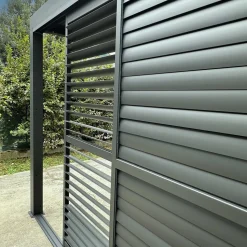 Pannelli Persiana con Doghe Richiudibili Lato 3 metri Grigio