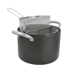Pentola Multiuso con Doppio Cestello Divisorio in Alluminio diametro 24 cm