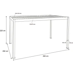 Pergola Bioclimatica in Alluminio Bianca 3x3 metri