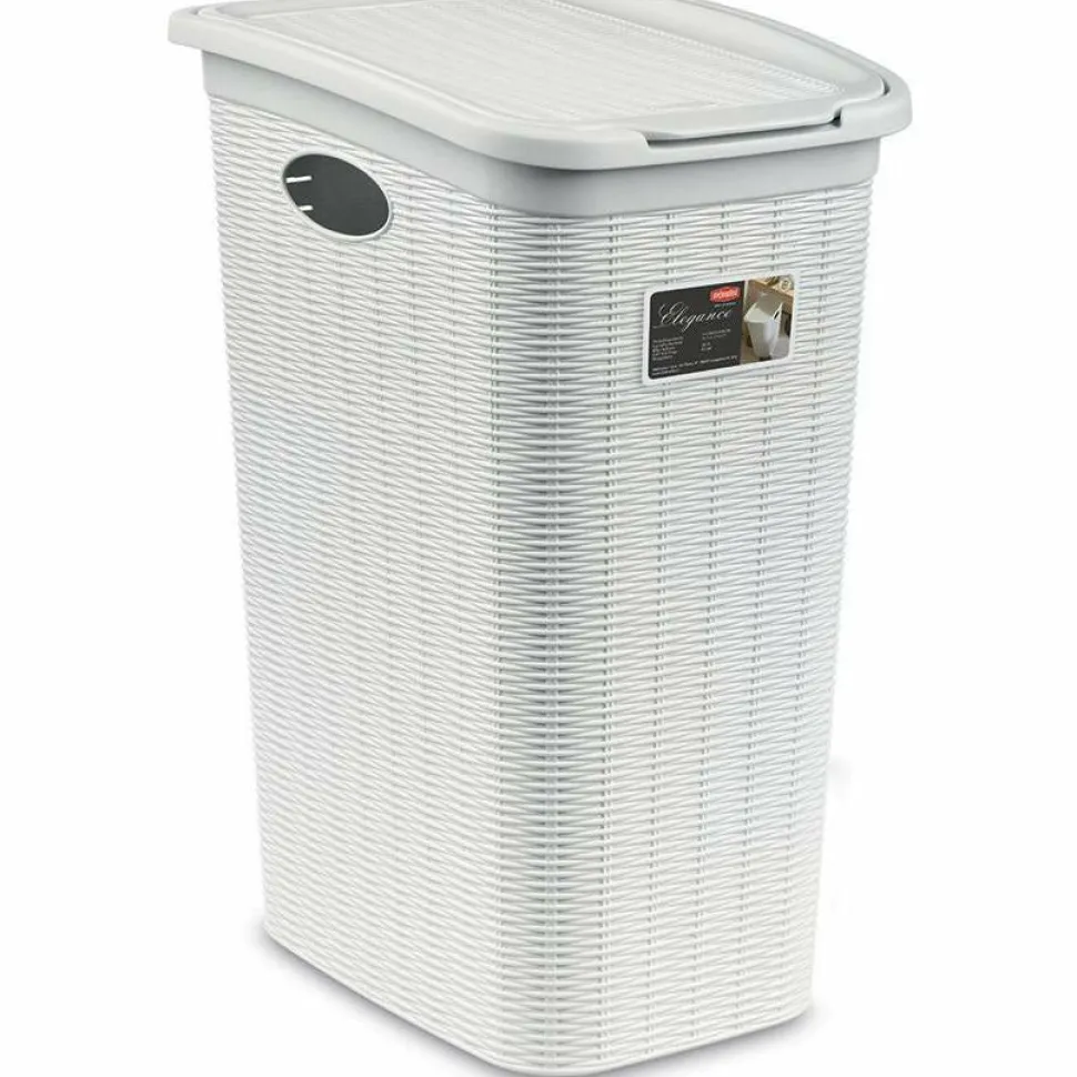 Portabiancheria bianco Linea Elegance 36 litri