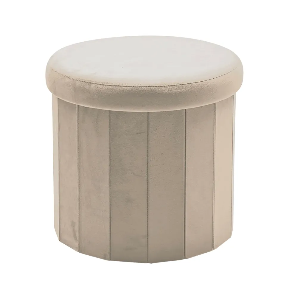 Pouf Contenitore Richiudibile Crema
