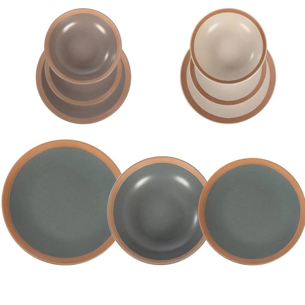 Servizio di Piatti in Stoneware Domus 18 pezzi