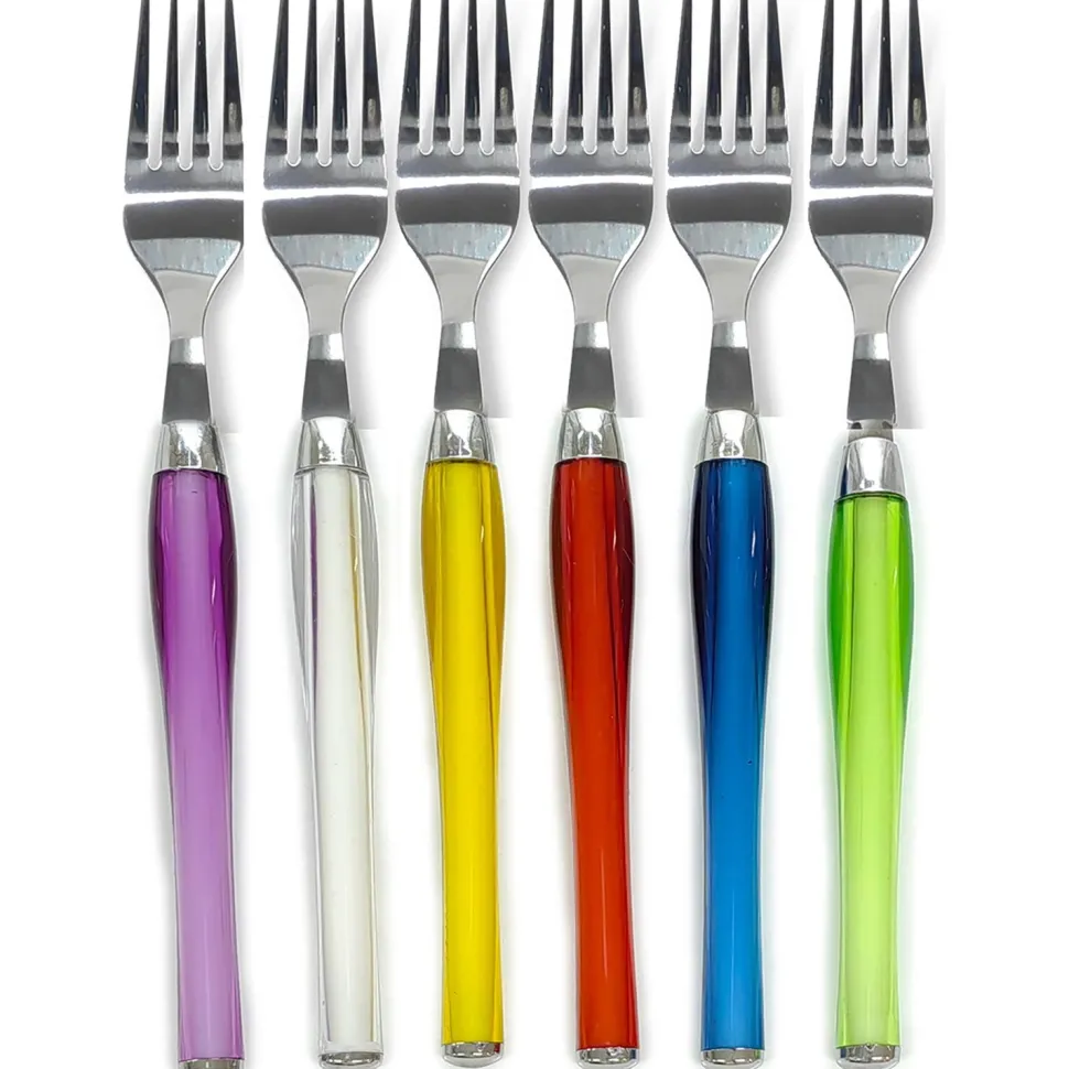 Servizio posate in acciaio inox Multicolor 24 pezzi Sharon Mix