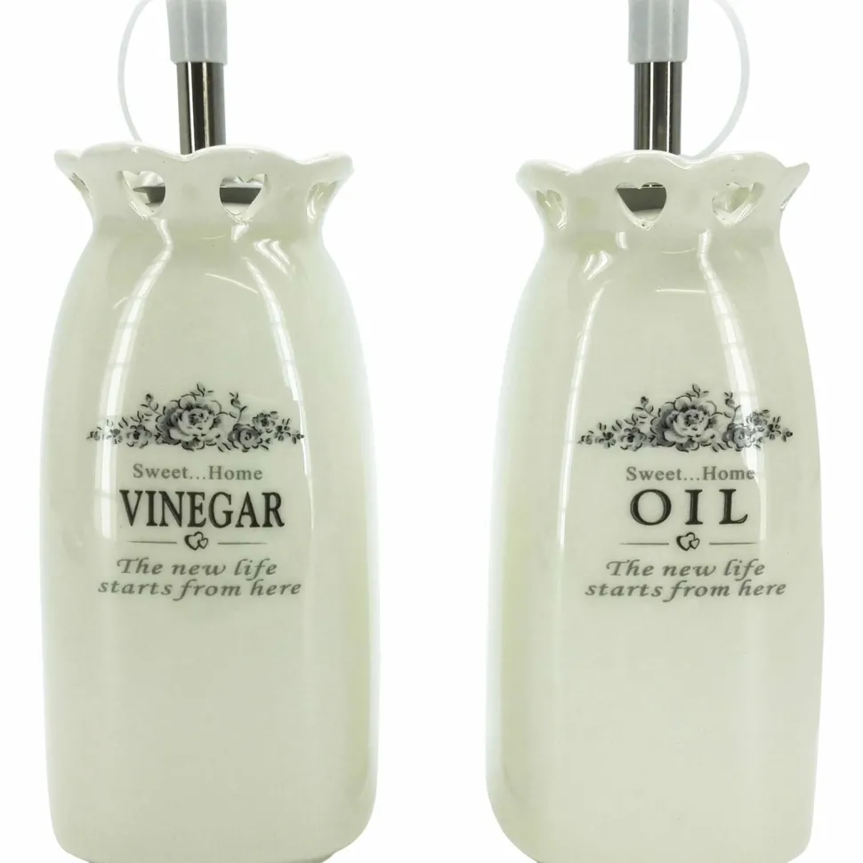 Set olio e aceto in ceramica h13 cm