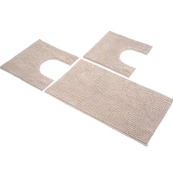 Set tappeti bagno Poppy Beige Sophie Maison 3 pezzi