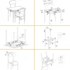 Set Tavolo da pranzo 70x70 cm e 2 sedie in metallo e MDF Rovere Cadiz