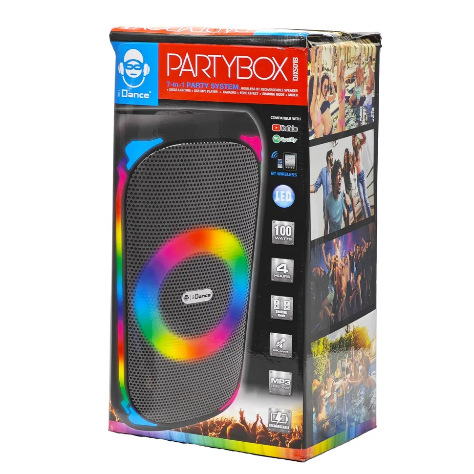 Speaker Bluetooth Altoparlante Partybox DJX501B Luci RGB