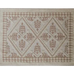 Tappeto Rettangolare Sassari in cotone e poliestere Tortora 70x120 cm