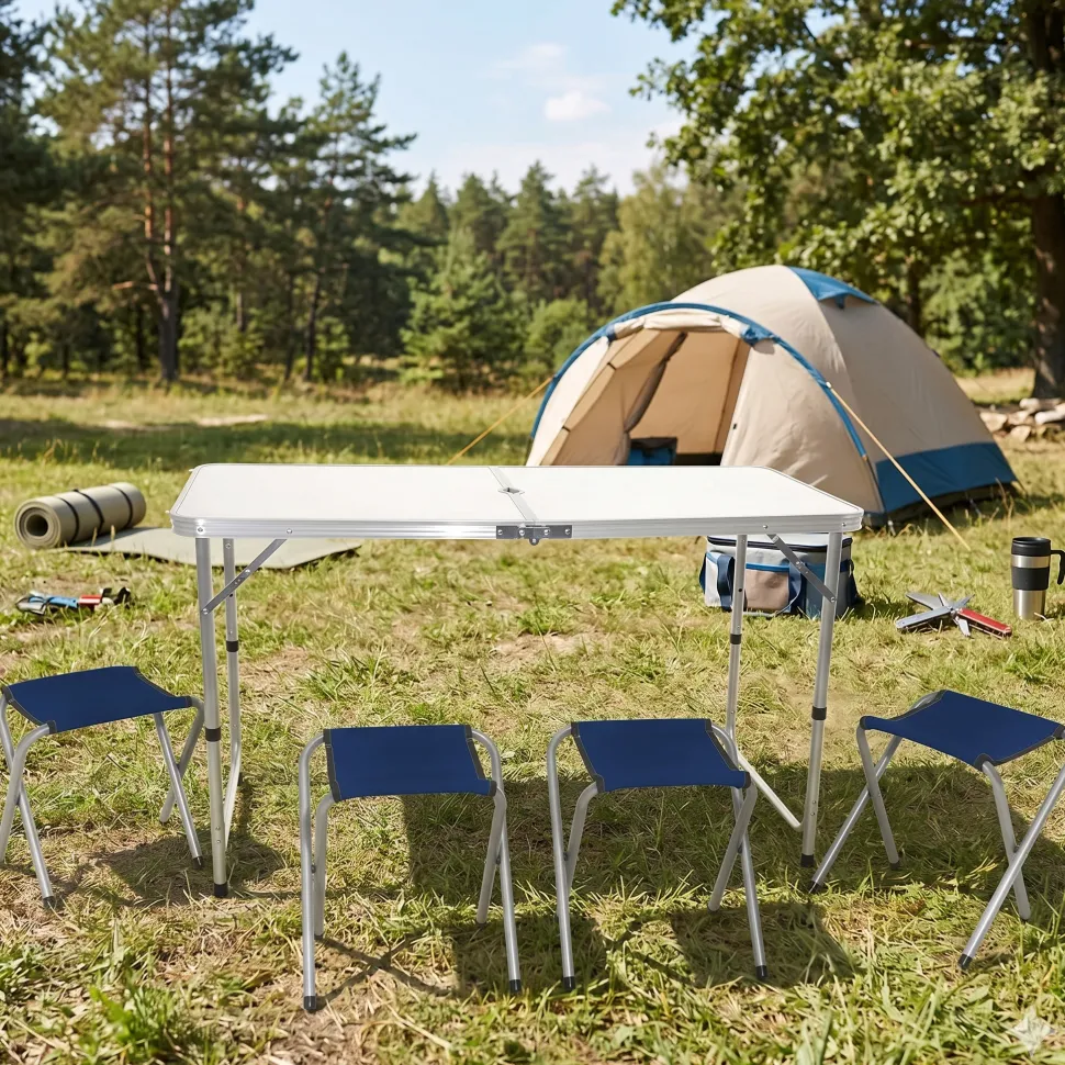 Tavolo da Picnic richiudibile con 4 sgabelli