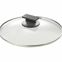 Tegame antiaderente 2 maniglie con coperchio in vetro Regina di pietra Induction diametro 32 cm