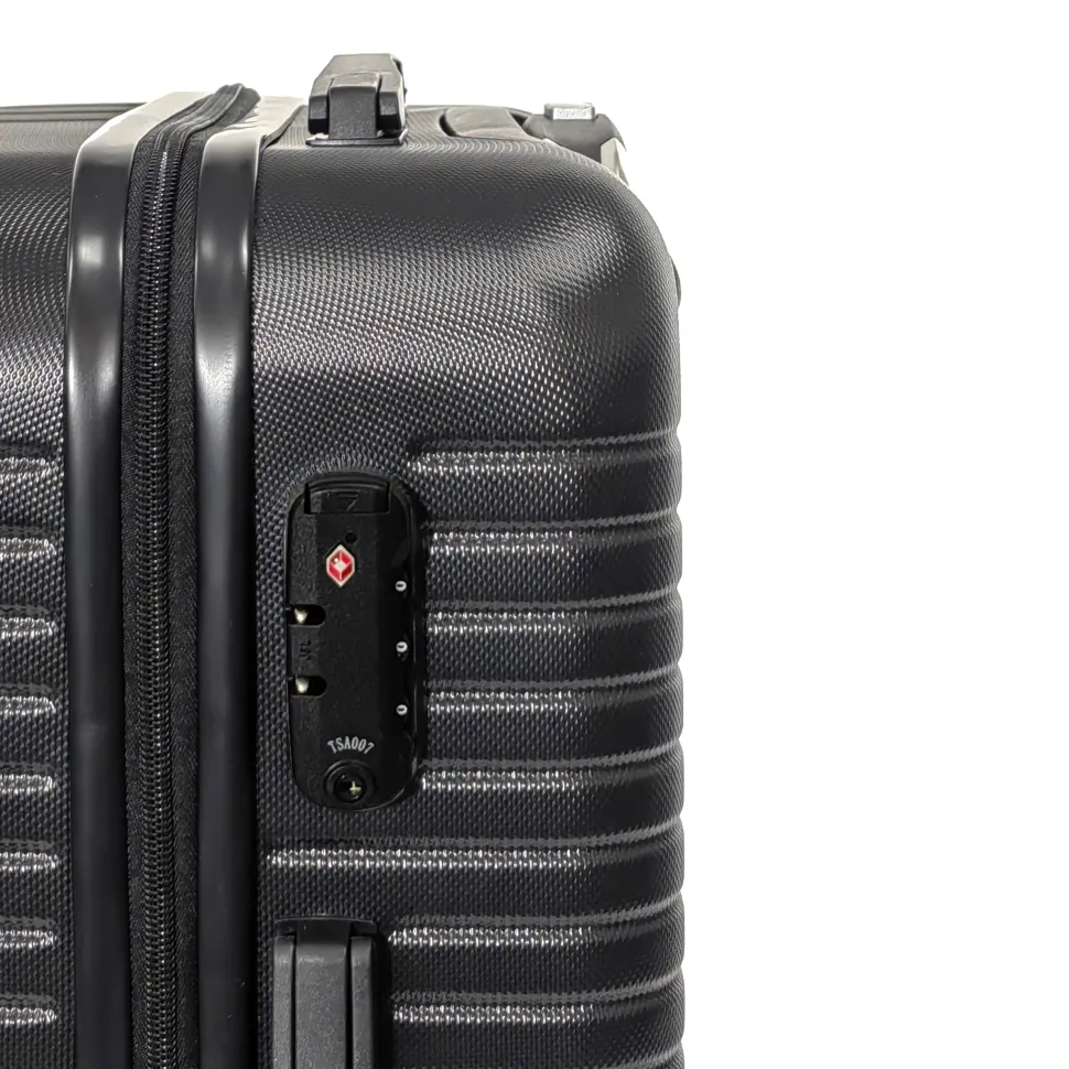 Trolley Semirigido 24" Nero in ABS con 4 ruote