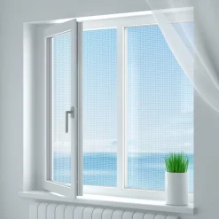 Zanzariera Velcro per finestra Bianco 130x150 cm